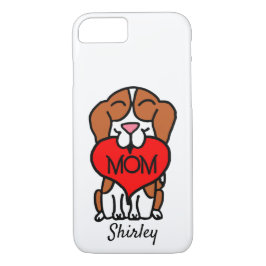 Funda Para iPhone 8/7 Personaliza a Beagle Heart Mom