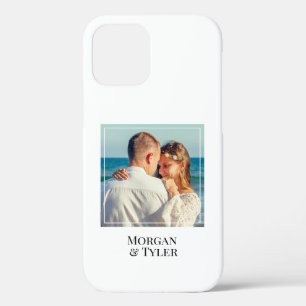 Funda Para iPhone 12 Pro Personaliza la foto y los nombres de la pareja, cu