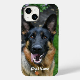 Funda Para iPhone 14 De Case-Mate Personaliza tu foto y nombre de perro pastor alemá