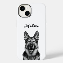 Funda Para iPhone 14 De Case-Mate Personaliza tu foto y nombre de perro pastor alemá