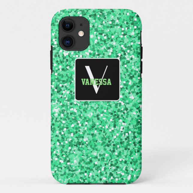 Funda De Case-Mate Para iPhone Personaliza tu propio moteado verde (Reverso)