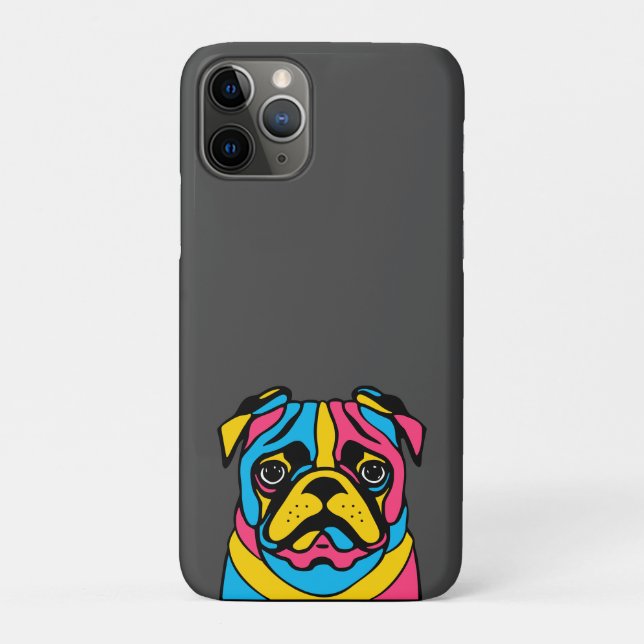 Funda De Case-Mate Para iPhone personalizable 3 tono pug (Reverso)