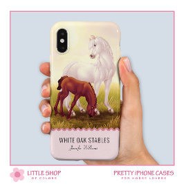 Funda Para iPhone 14 De Case-Mate Personalizable Caballo Blanco y Ternera