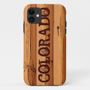 Personalizable Colorado iphone de madera 5 funda