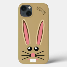 Funda Para iPhone 13 Personalizable Cute Bunny Face