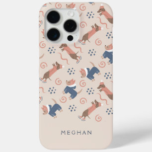 Funda Para iPhone 15 Pro Max Personalizable Cute Dachshund y Terrier