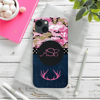 Funda Para iPhone 13 Personalizable Cute Jeans Azules Oscuros Pink Antl