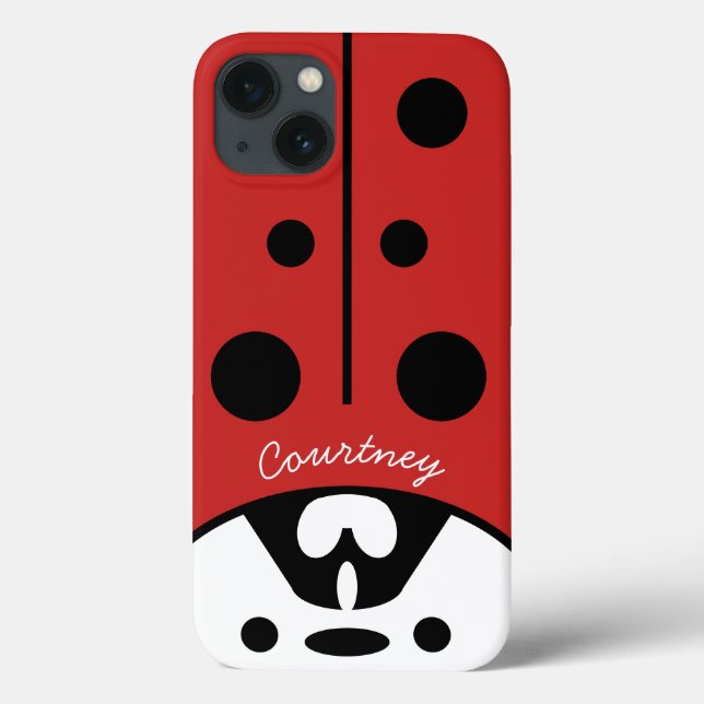 Funda De Case-Mate Para iPhone Personalizable Cute Ladybug (Reverso)