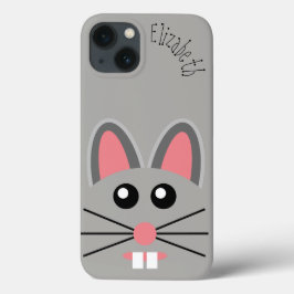 Funda Para iPhone 13 Personalizable Cute Mouse Face