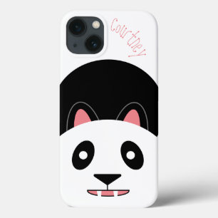 Funda Para iPhone 13 Personalizable Cute Panda Bear Face