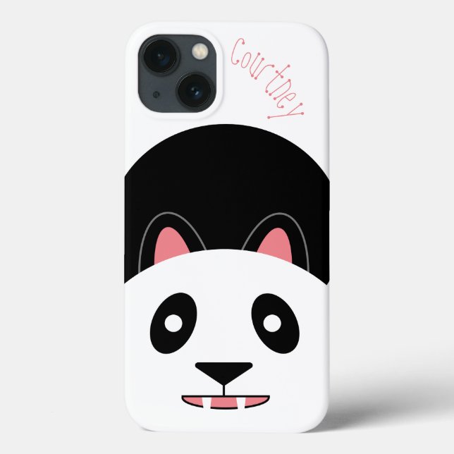 Funda De Case-Mate Para iPhone Personalizable Cute Panda Bear Face (Reverso)