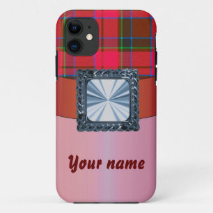 Funda Para iPhone 11 Personalizable de argyle rojo tartán