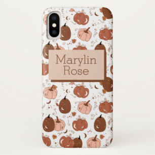 Funda Para iPhone X Personalizable DE CAÍDA Y AUTUNM PUMPKIN VIBES