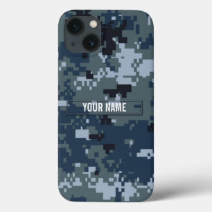 Funda Para iPhone 13 Personalizable de camuflaje de la Marina NWU