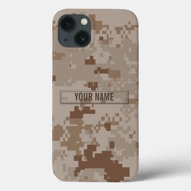 Funda De Case-Mate Para iPhone Personalizable de camuflaje del desierto digital (Reverso)