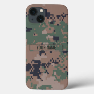 Funda Para iPhone 13 Personalizable de Camuflaje Digital Woodland
