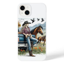 PERSONALIZABLE de caso IPhone Cowgirl Art