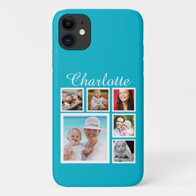 Funda De Case-Mate Para iPhone Personalizable de Collage de fotos Personalizado p (Reverso)