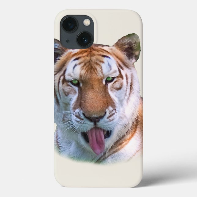Funda De Case-Mate Para iPhone Personalizable de gato tigre suave (Reverso)
