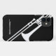 Funda De Case-Mate Para iPhone Personalizable del Trombone (Reverso (horizontal))
