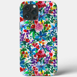 Funda Para iPhone 13 Pro Max Personalizable Floral Phoebe Watercolor