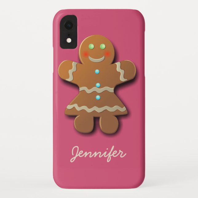 Funda De Case-Mate Para iPhone Personalizable Gingerbread Cookie (Reverso)