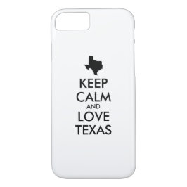 Funda Para iPhone 8/7 Personalizable MANTENER CALMA Y AMAR A TEXAS