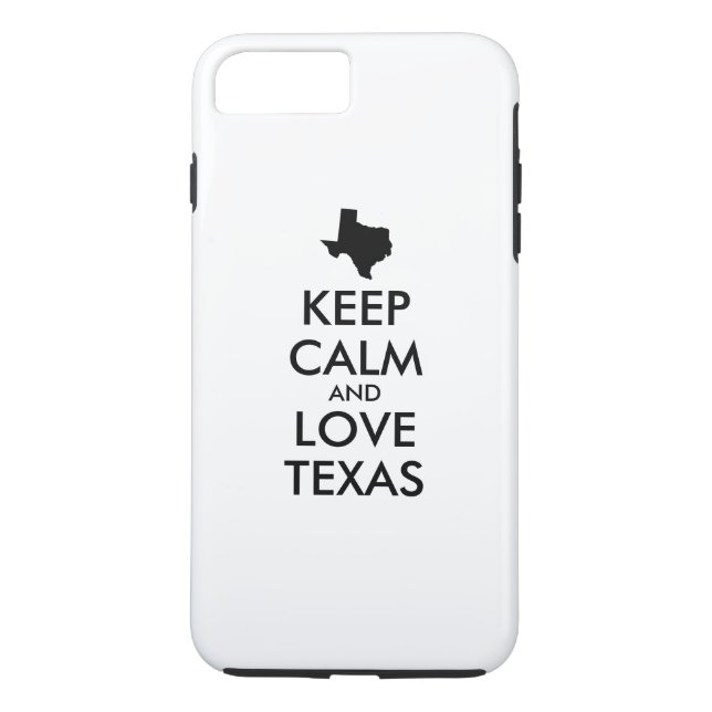 Funda De Case-Mate Para iPhone Personalizable MANTENER CALMA Y AMAR A TEXAS (Reverso)