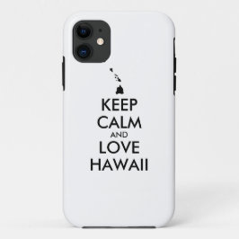 Funda Para iPhone 11 Personalizable MANTENER LA CALMA Y AMAR A HAWAII