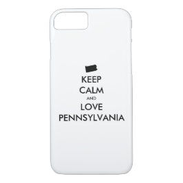 Funda Para iPhone 8/7 Personalizable MANTENER LA CALMA Y AMAR A PENNSYLV