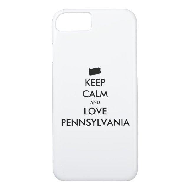 Funda De Case-Mate Para iPhone Personalizable MANTENER LA CALMA Y AMAR A PENNSYLV (Reverso)