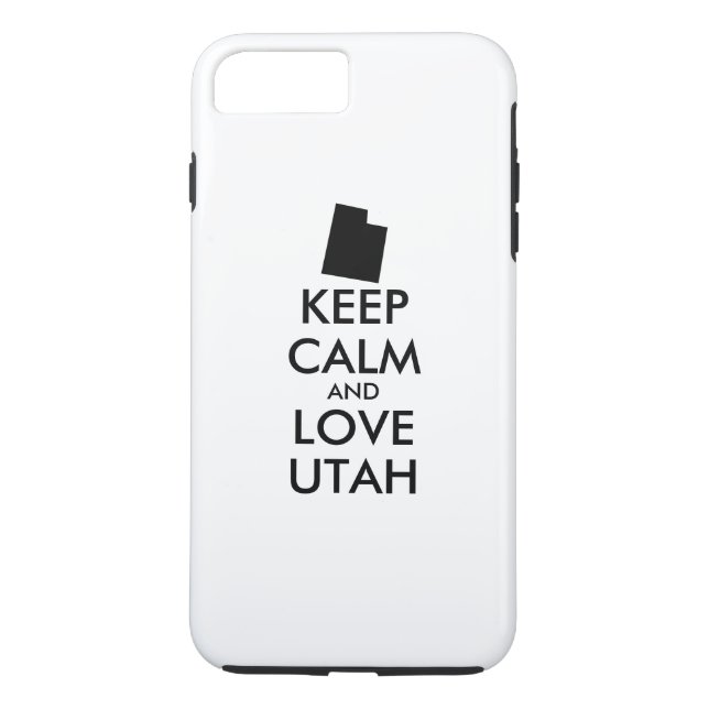 Funda De Case-Mate Para iPhone Personalizable MANTENER LA CALMA Y AMAR A UTAH (Reverso)