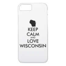 Personalizable MANTENER LA CALMA Y AMAR A WISCONSI