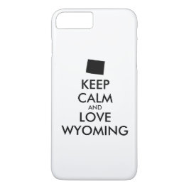 Funda Para iPhone 8 Plus/7 Plus Personalizable MANTENER LA CALMA Y AMAR A WYOMING