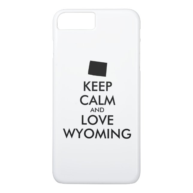 Funda De Case-Mate Para iPhone Personalizable MANTENER LA CALMA Y AMAR A WYOMING (Reverso)