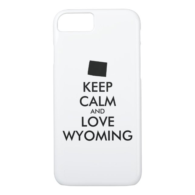 Funda De Case-Mate Para iPhone Personalizable MANTENER LA CALMA Y AMAR A WYOMING (Reverso)