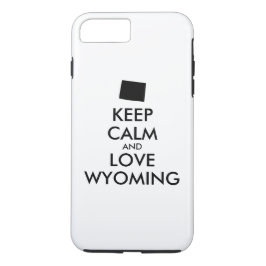 Funda Para iPhone 8 Plus/7 Plus Personalizable MANTENER LA CALMA Y AMAR A WYOMING