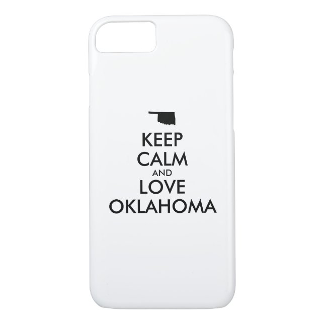 Funda De Case-Mate Para iPhone Personalizable MANTENGA CALMA Y AME A OKLAHOMA (Reverso)