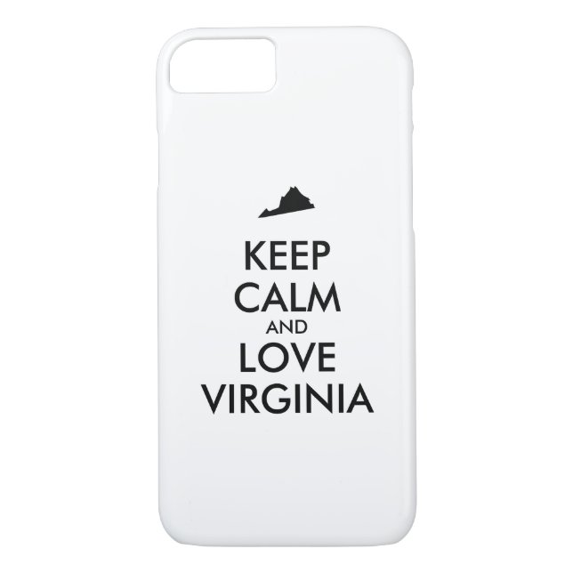 Funda De Case-Mate Para iPhone Personalizable MANTENGA CALMA Y AME A VIRGINIA (Reverso)