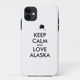 Funda Para iPhone 11 Personalizable MANTENGA LA CALMA Y AME A ALASKA