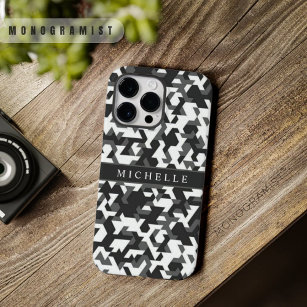 Funda Para iPhone 14 Pro Max De Case-Mate Personalizable Militar Blanco Negro Gris Geométric