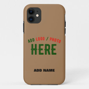 FUNDA PARA iPhone 11 PERSONALIZABLE MODERNO ELEGANTE BROWN VERIFICADO M