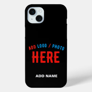 FUNDA PARA iPhone 15 MINI PERSONALIZABLE MODERNO ESTILO NEGRO VERIFICADO MAR