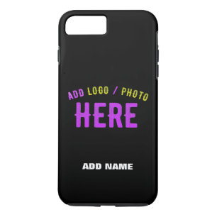 FUNDA PARA iPhone 8 PLUS/7 PLUS PERSONALIZABLE MODERNO ESTILO NEGRO VERIFICADO MAR