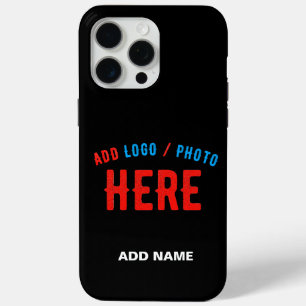 FUNDA PARA iPhone 15 PRO MAX PERSONALIZABLE MODERNO ESTILO NEGRO VERIFICADO MAR
