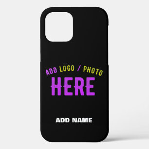 FUNDA PARA iPhone 12 PRO PERSONALIZABLE MODERNO ESTILO NEGRO VERIFICADO MAR