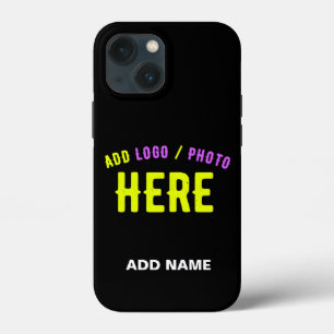 FUNDA PARA iPhone 13 MINI PERSONALIZABLE MODERNO ESTILO NEGRO VERIFICADO MAR