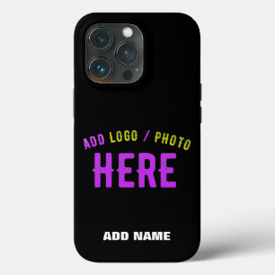 FUNDA PARA iPhone 13 PRO PERSONALIZABLE MODERNO ESTILO NEGRO VERIFICADO MAR