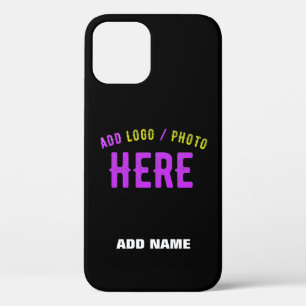 FUNDA PARA iPhone 12 PRO PERSONALIZABLE MODERNO ESTILO NEGRO VERIFICADO MAR