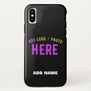 FUNDA PARA iPhone X PERSONALIZABLE MODERNO ESTILO NEGRO VERIFICADO MAR